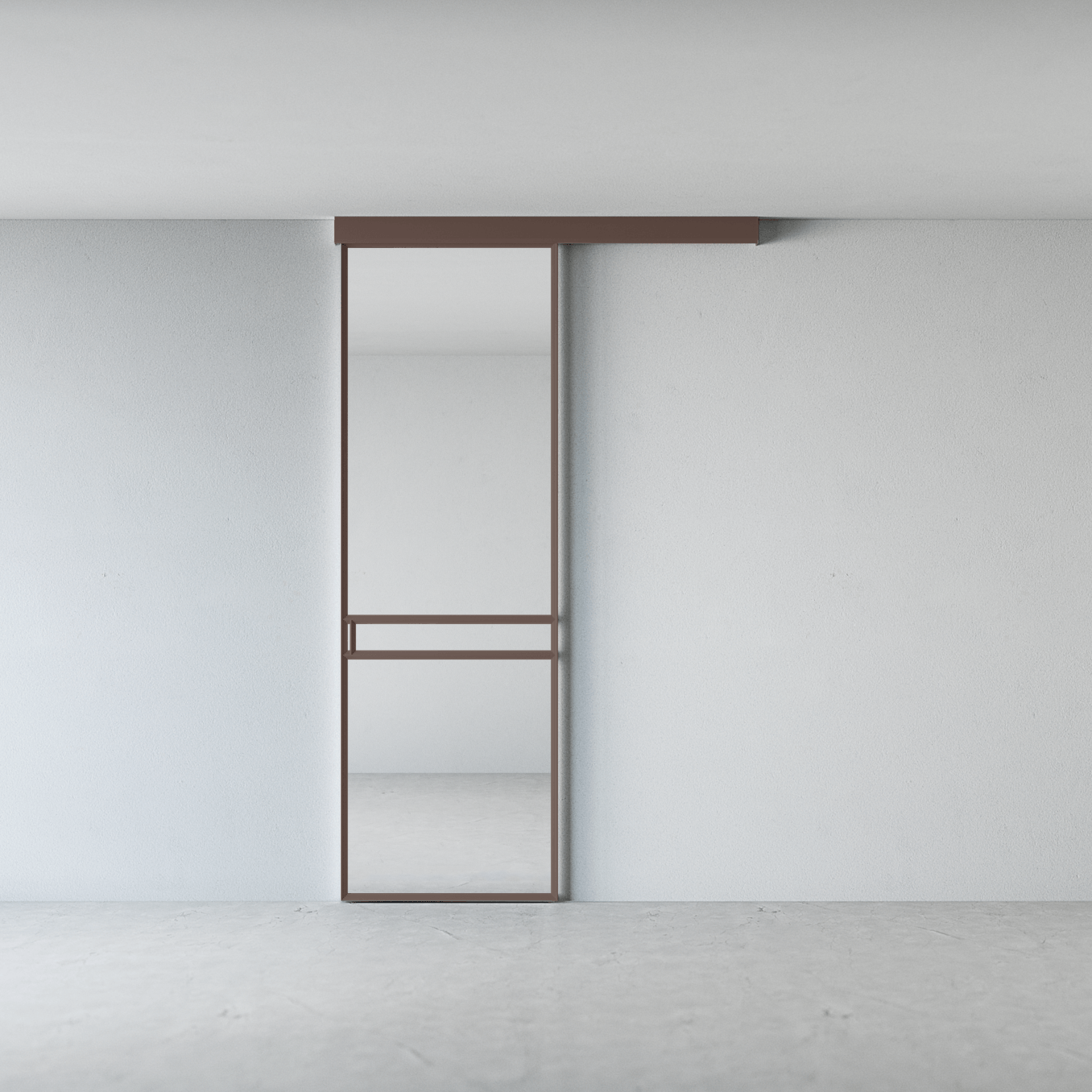 Межкомнатная перегородка Scala цельностеклянная, темно-коричневый