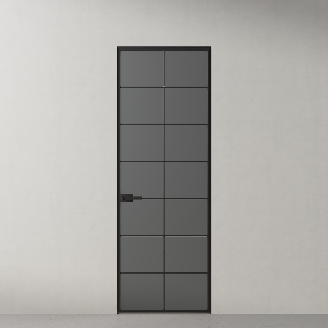 Стеклянная дверь Grafica, GR15 стекло серое непрозрачное