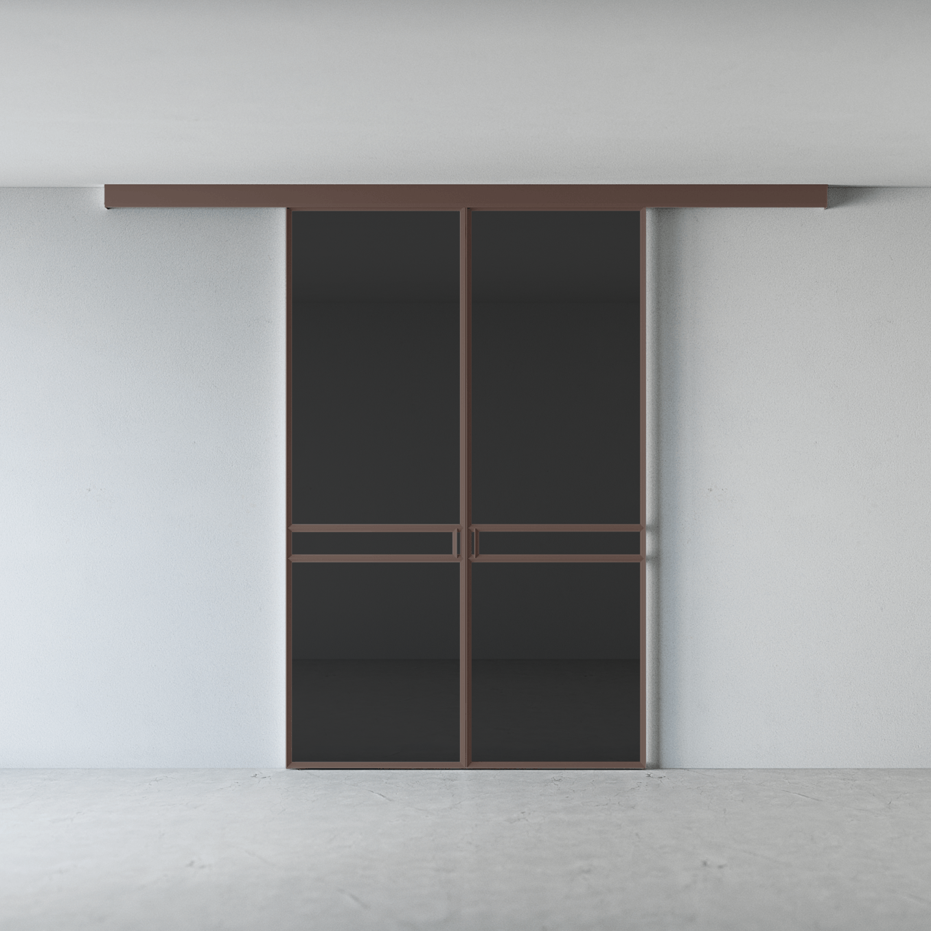 Межкомнатная перегородка Scala цельностеклянная, темно-коричневый