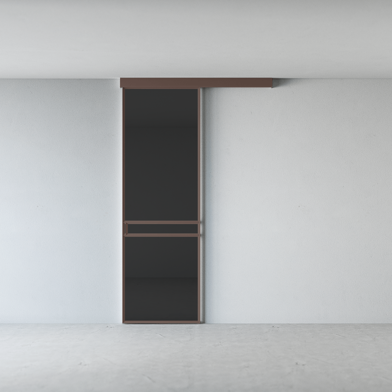 Межкомнатная перегородка Scala цельностеклянная, темно-коричневый