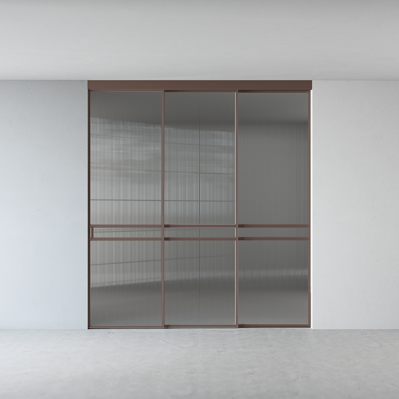 Межкомнатная перегородка Scala цельностеклянная, темно-коричневый