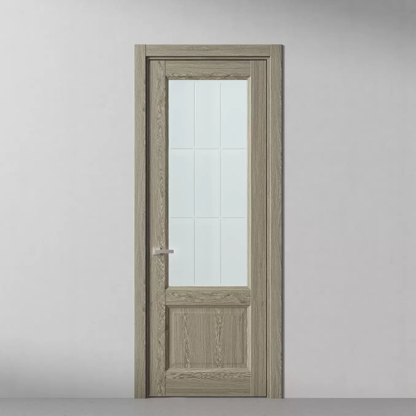 Межкомнатная дверь Элегант, модель 158 Натуральный дуб шелковистый