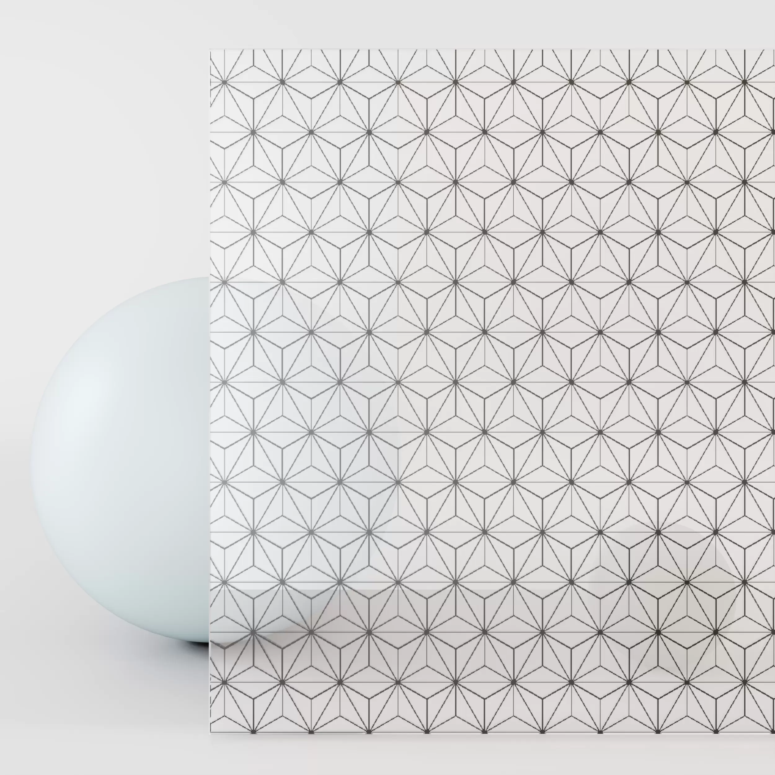 Прозрачное с увеличенным черным узором (asanoha)