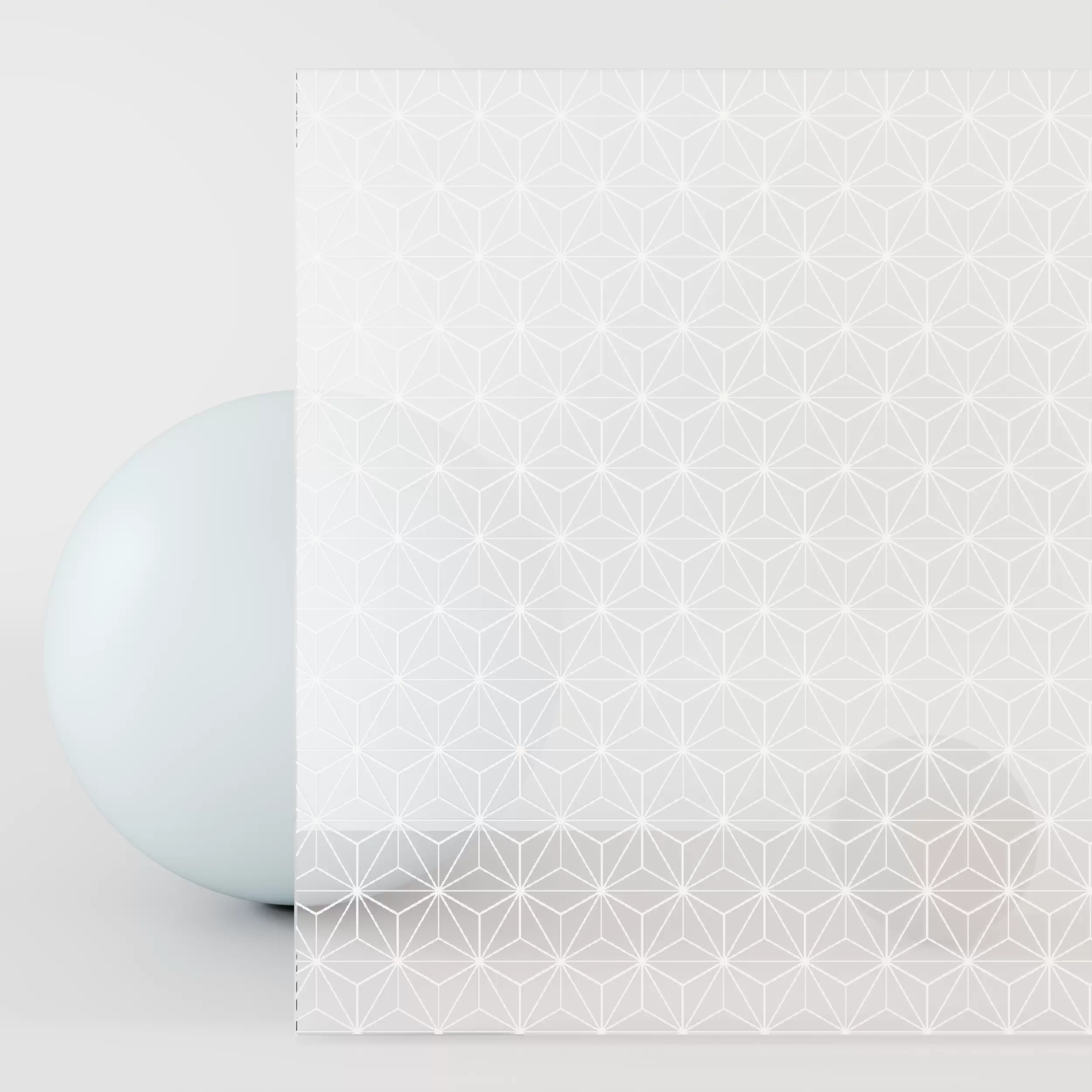 Прозрачное с увеличенным белыми узором (asanoha)