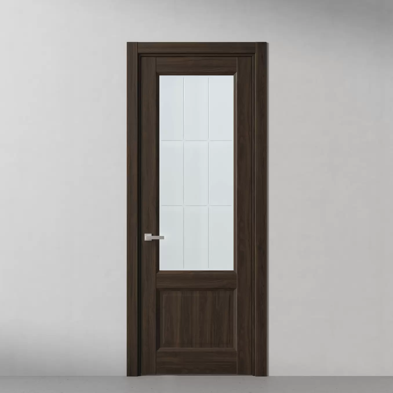 Межкомнатная дверь Элегант, модель 158 Темный орех