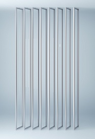 Алюминиевые реечные перегородки со стеклом